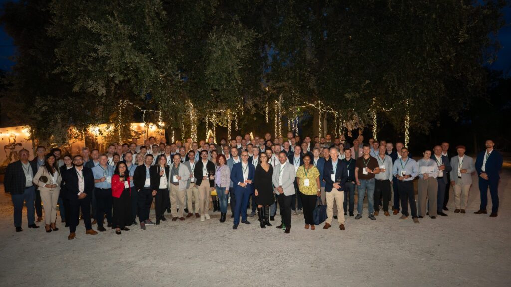 Cimbria dealers from around the world at the 2026 Dealer Meeting evening event in Imola
